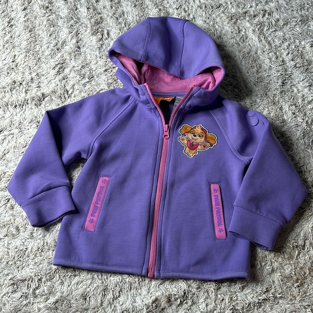 🎀3T vintage purple and pink nickelodeon paw patrol zip up jacket